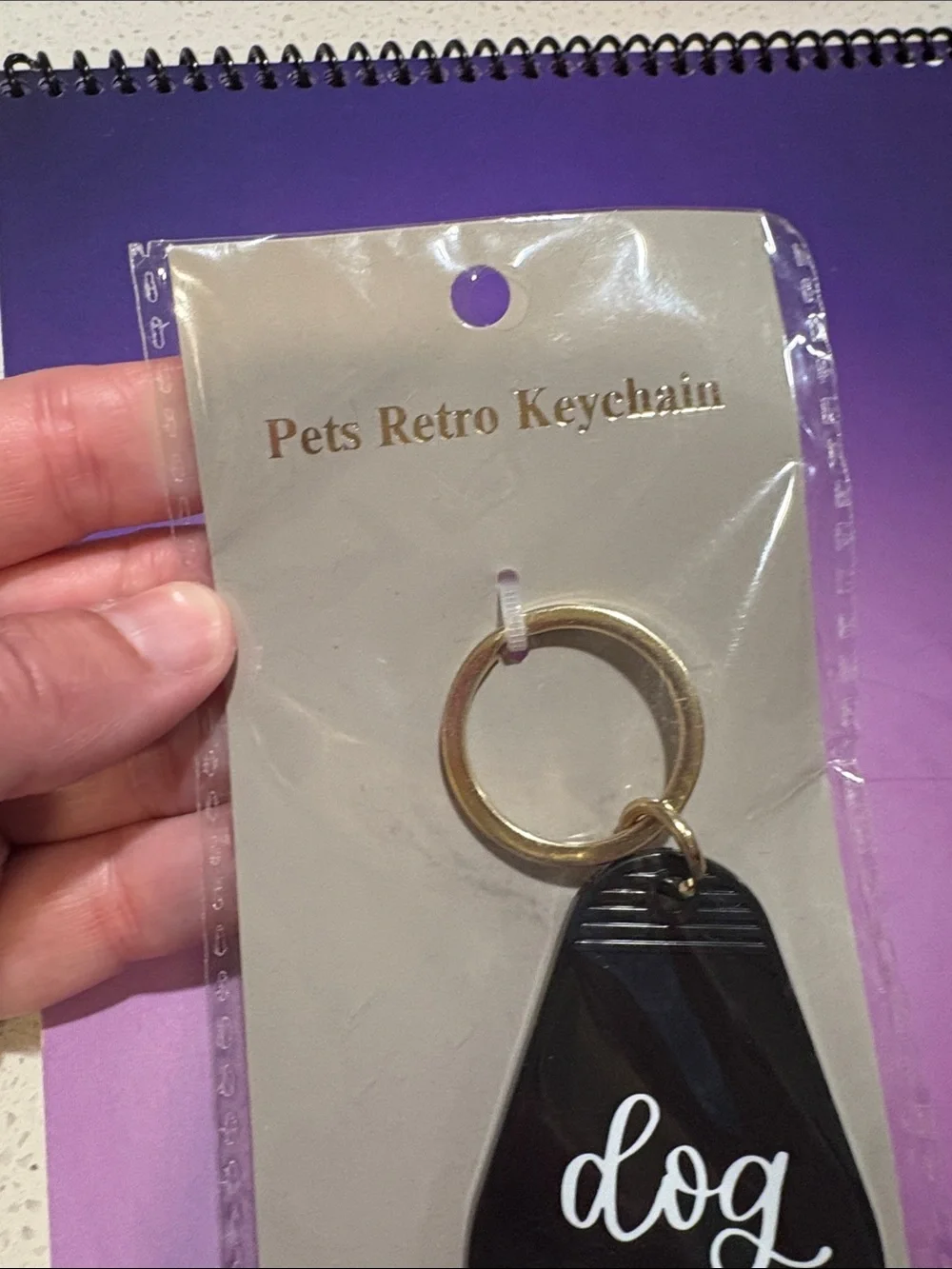 Dog Mom Keychain - Black Pet Retro Keychain